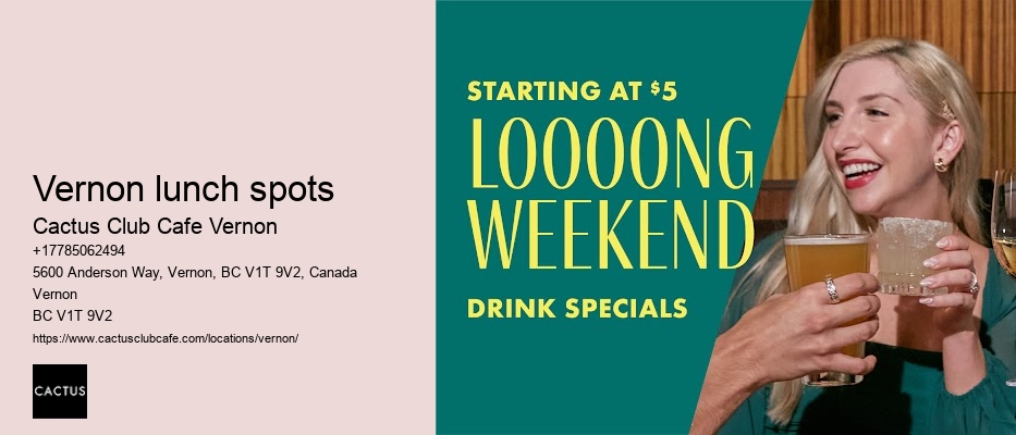 Vernon BC fine dining deals