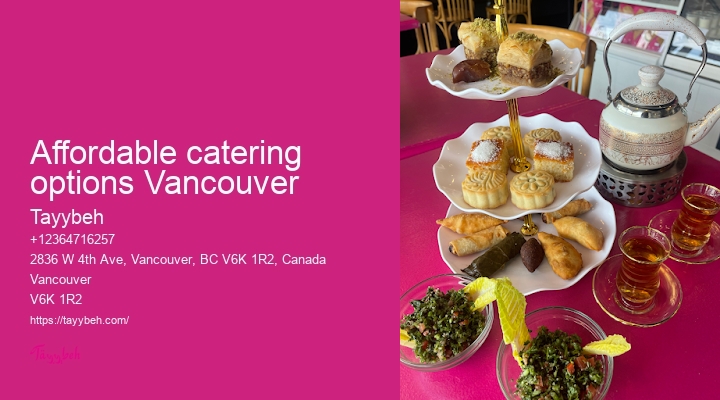 Plated Syrian Meals for Weddings Vancouver