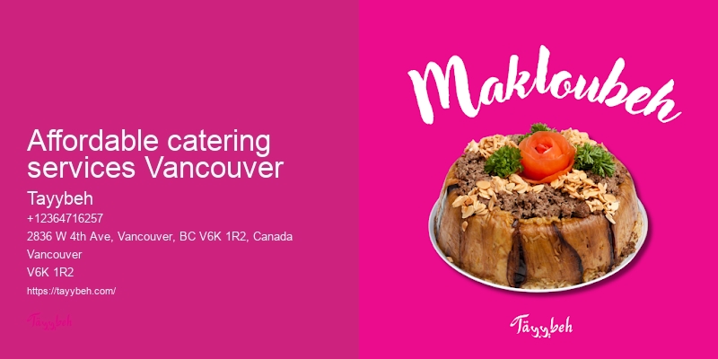 Vancouver catering for intimate dinners