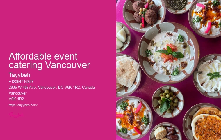 Custom catering services Vancouver