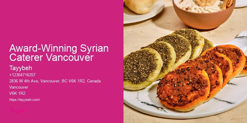 Syrian Pop-Up Dinners Vancouver