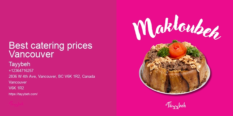 Vancouver catering for holiday parties