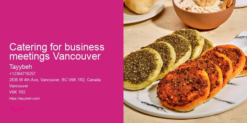 Vancouver catering menu customization