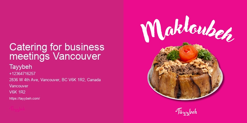 Vancouver event catering with variety