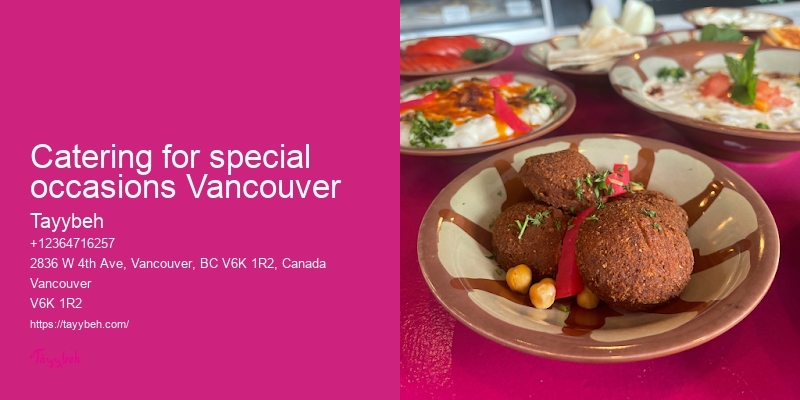 Syrian food catering Vancouver