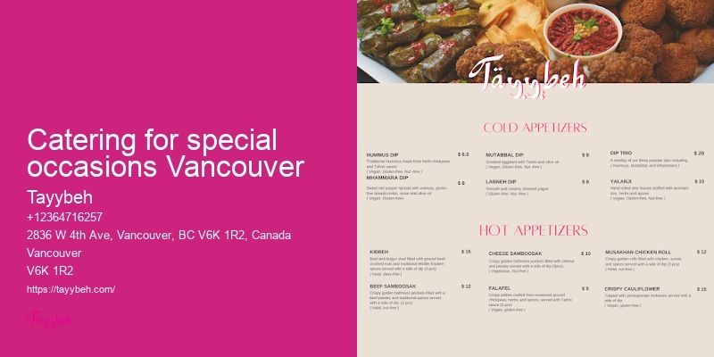 Vancouver upscale catering
