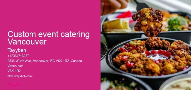 Syrian Cuisine for Special Events Vancouver