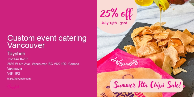 Vancouver catering company specials
