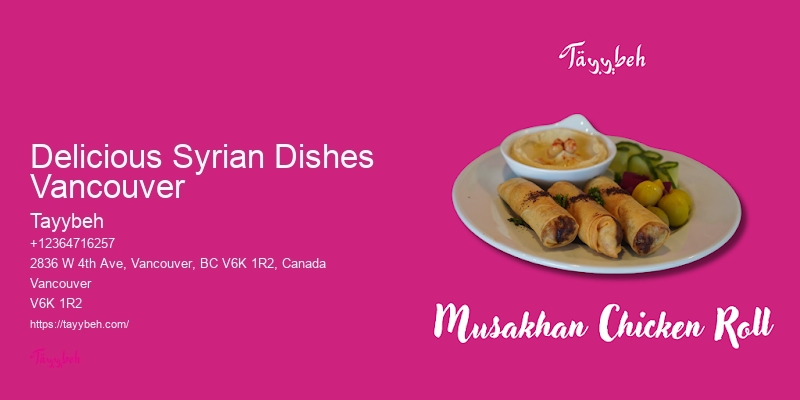 Syrian Food Preparation Vancouver