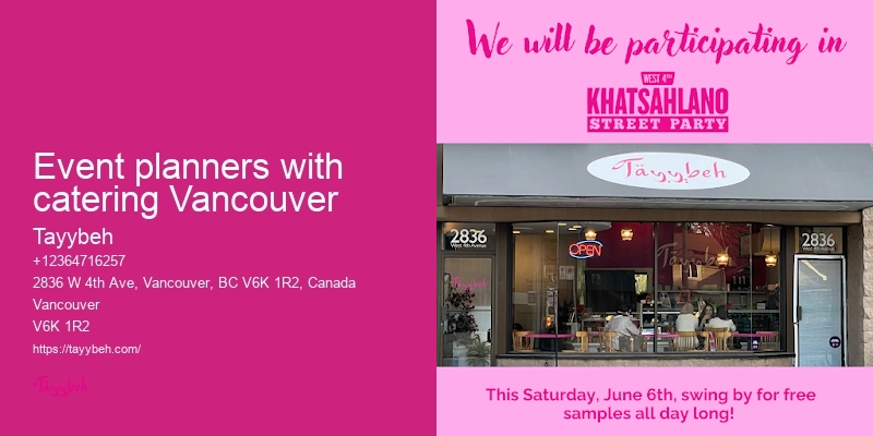 Catering for special occasions Vancouver