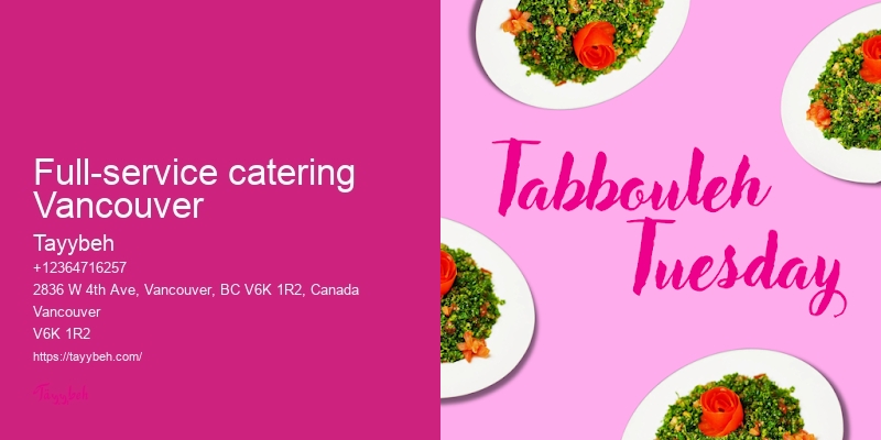 Affordable Syrian food catering Vancouver