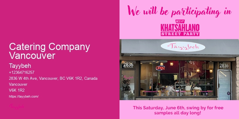 Syrian Food Catering for Weddings Vancouver