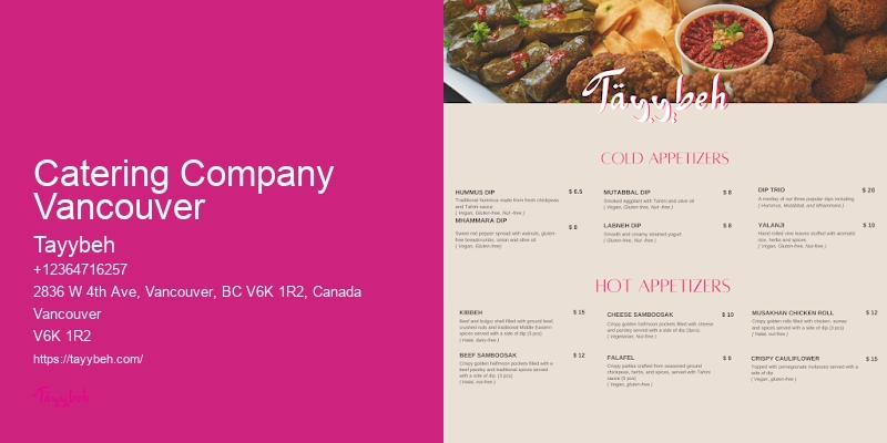 Catering for Parties and Weddings Vancouver