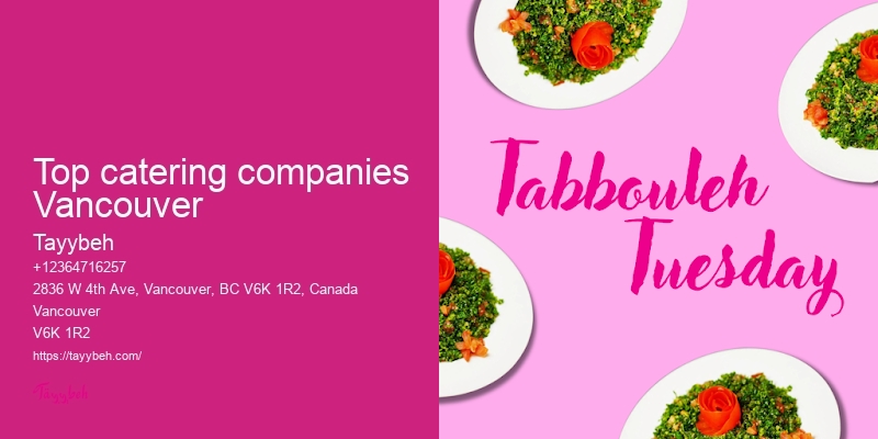 Premium event catering Vancouver