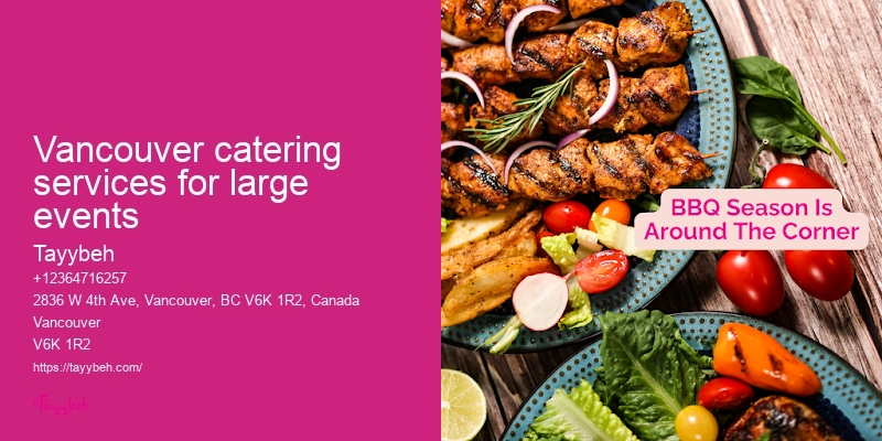 Vancouver catering menus