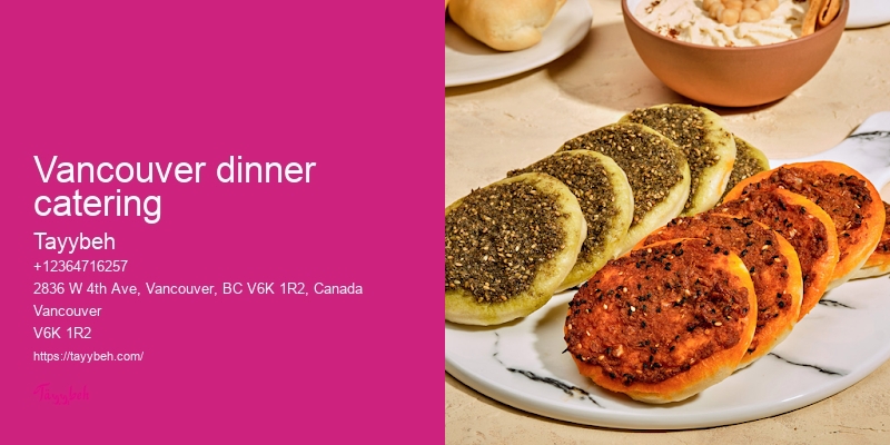 Vancouver catering with diverse menu options